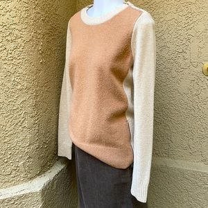 Cream/light brown J. Crew wool sweater